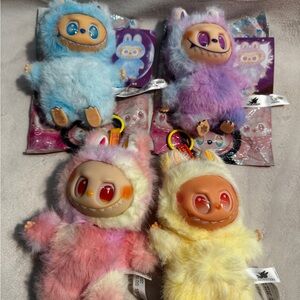 Colorful Plush Monster Keychains (Lafufu)